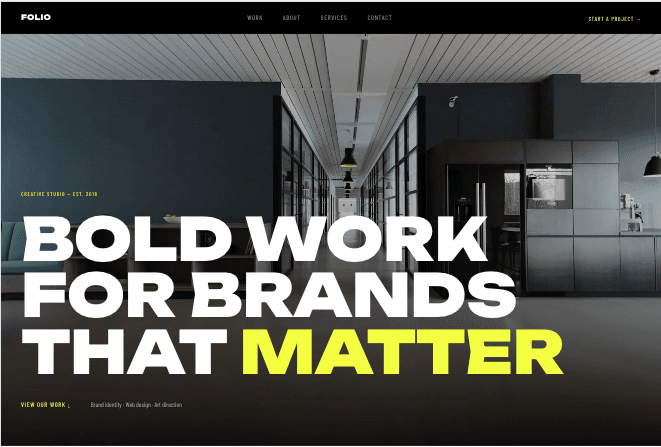 Folio theme preview
