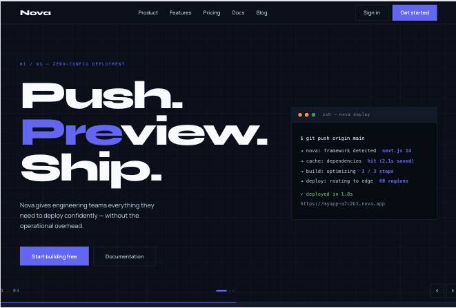 Nova theme preview